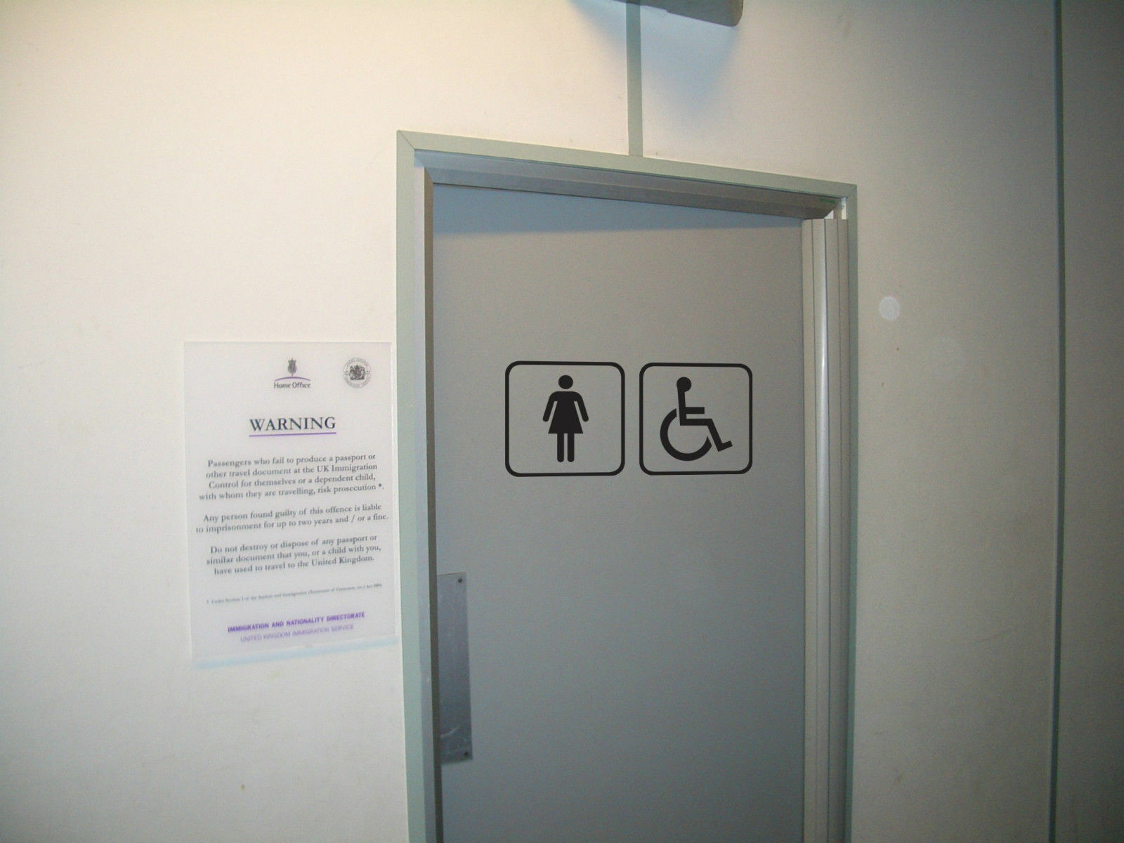 Toilet Sign Sticker Decal Bathroom Restroom Men Women Disable Directions