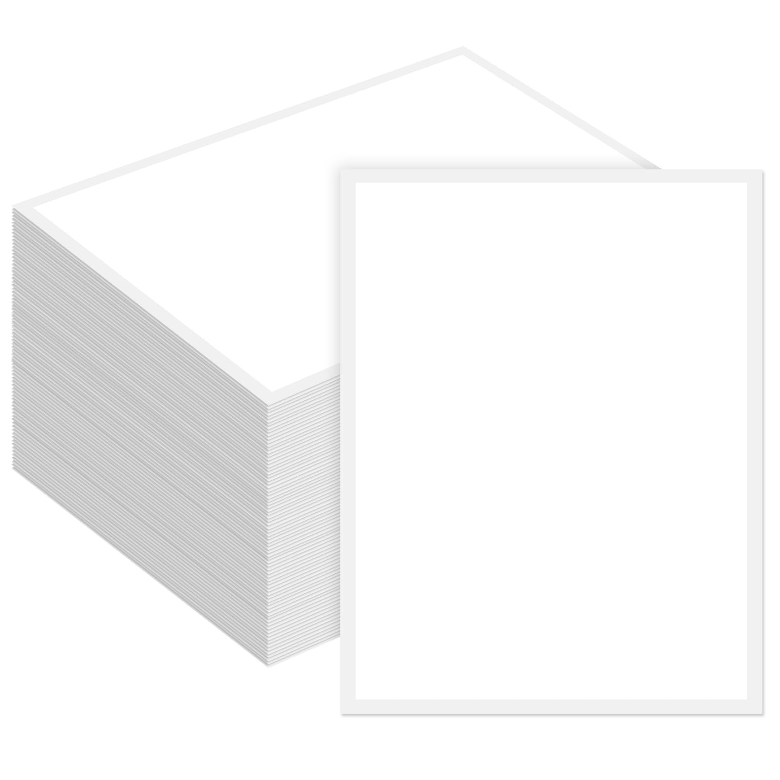 Maitys 100 Pcs Outdoor Window Stickers for Car Dealers 8.5" x 11" Plain White…
