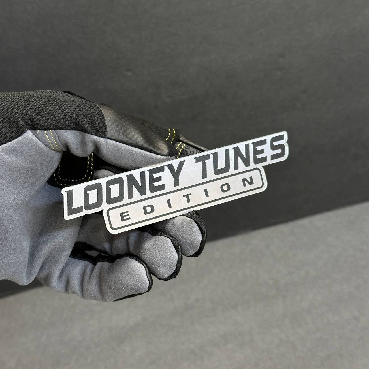 Custom Car Badge Emblem – Your Text “EDITION” Name Plate, Brushed Silver Logo