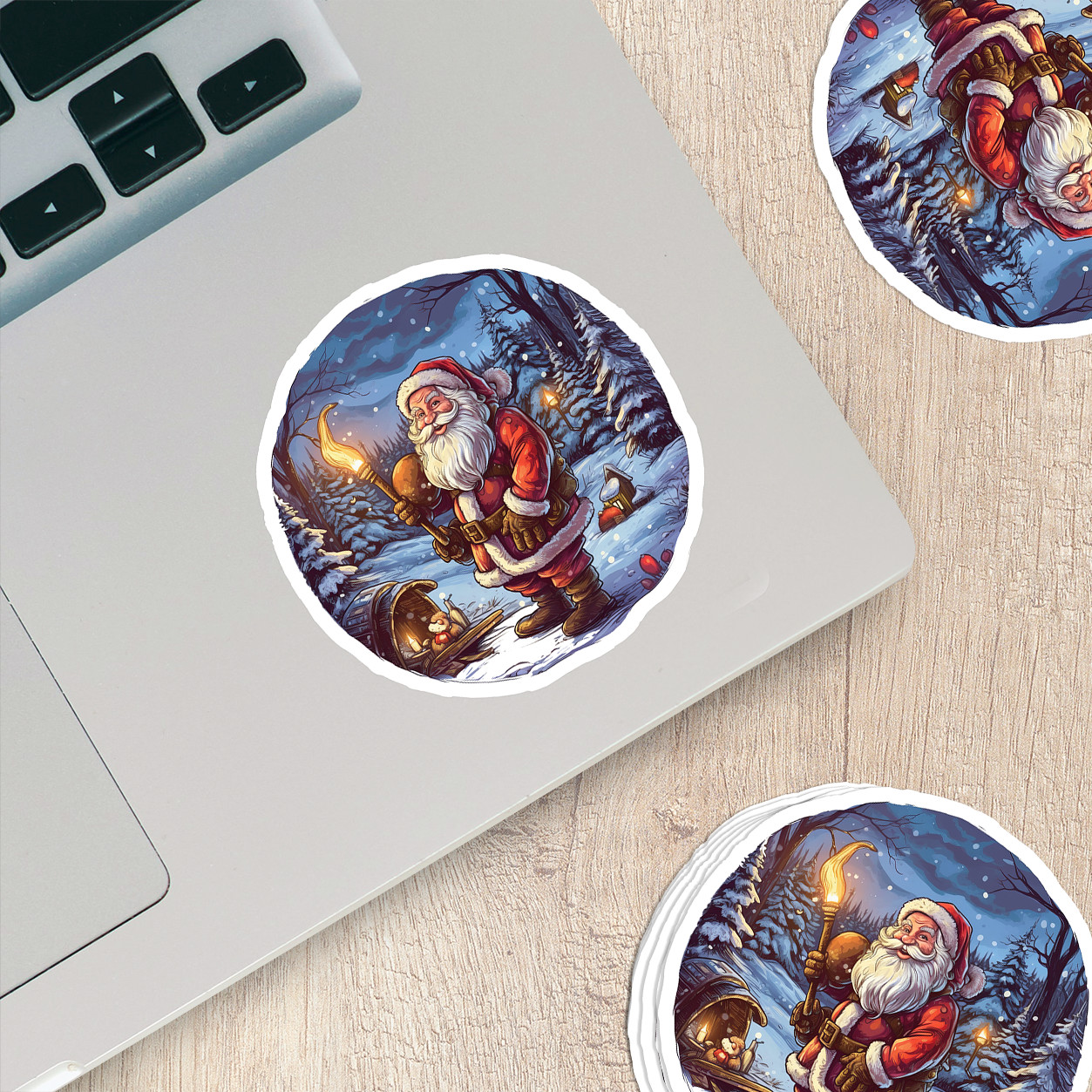 Santa Claus Vinyl Sticker – Bring the Magic of Christmas Anywhere