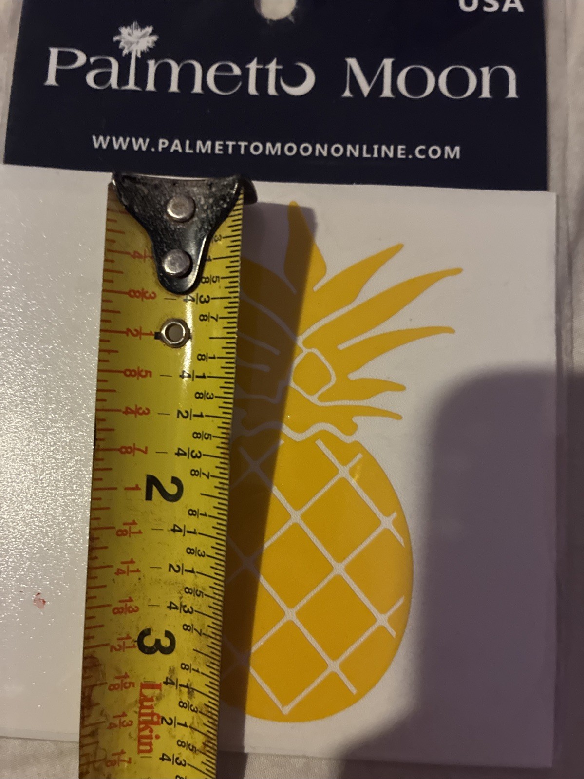 Palmetto Moon Mini Yellow Pineapple Decal Stickers 3.5”