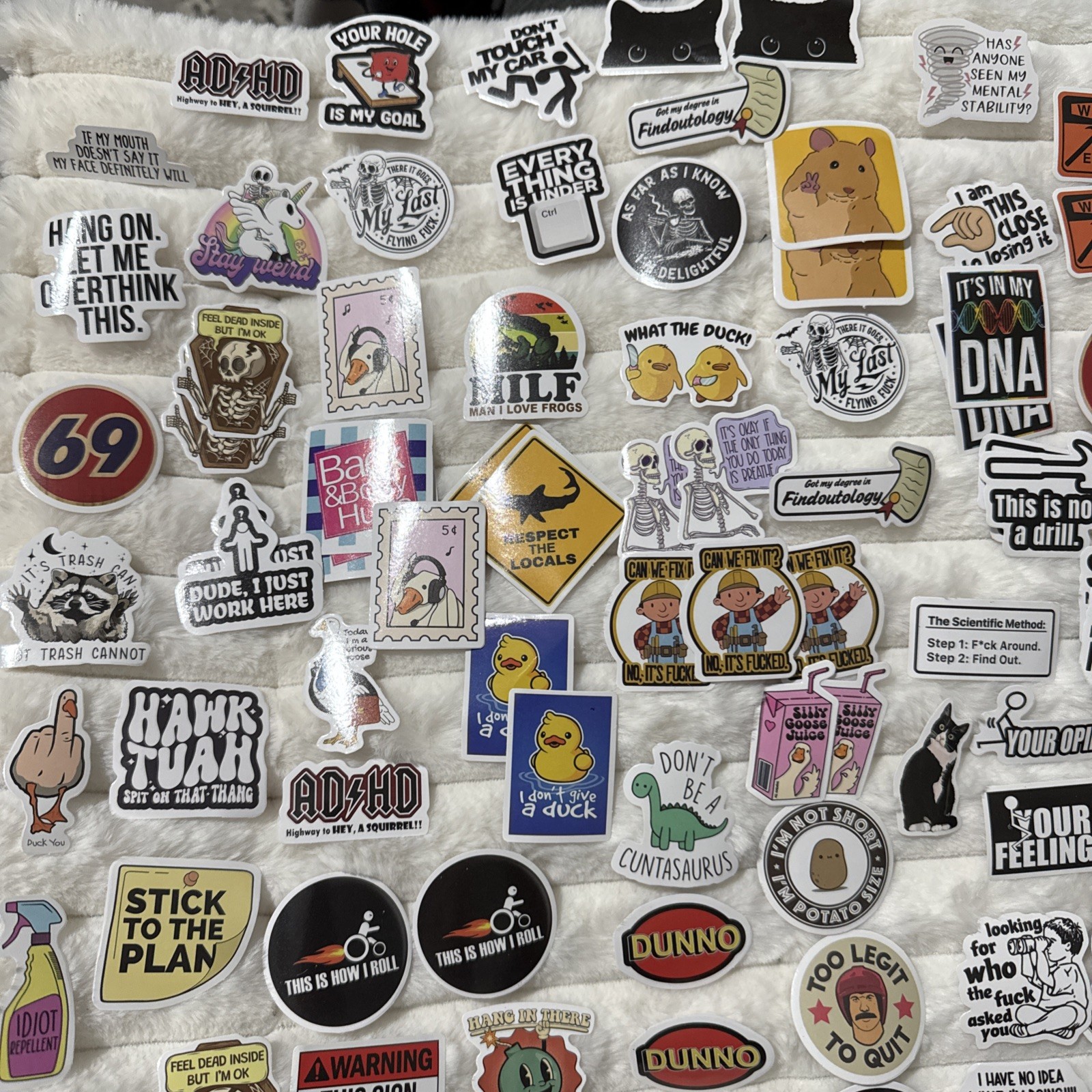 130 Pcs Funny Saying Stickers for Adults Quote Water Bottles Stickers Bumper Wal