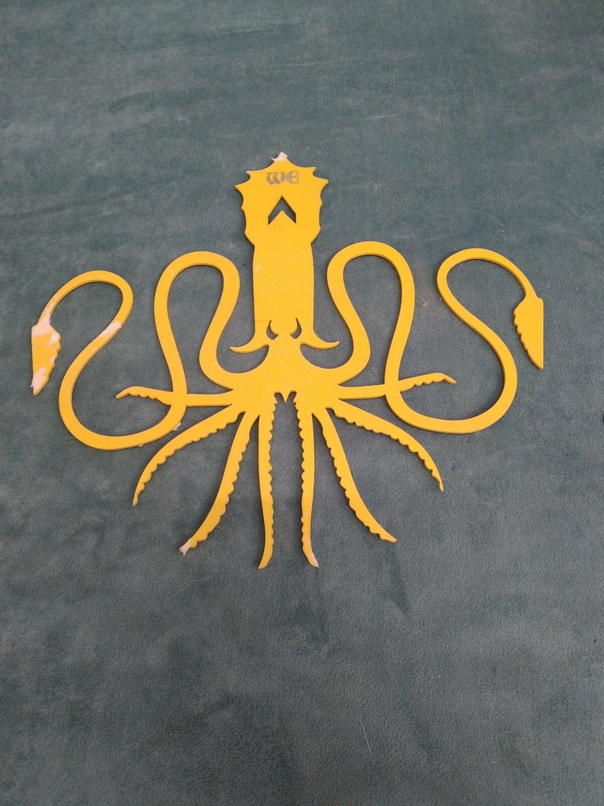 Game of Thrones Wall Art metal yellow octopus WE DO NOT SOW handcrafted