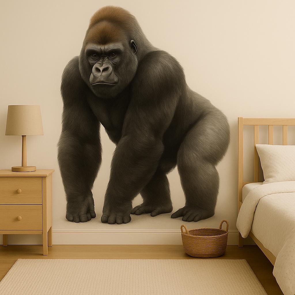 Gorilla Wall Decal | Jungle Safari Wall Sticker