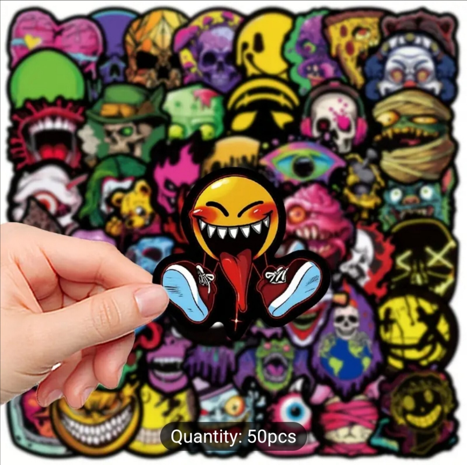 20 PCS Halloween Spooky Creepy Trippy Hippie Monsters Stickers BRAND NEW