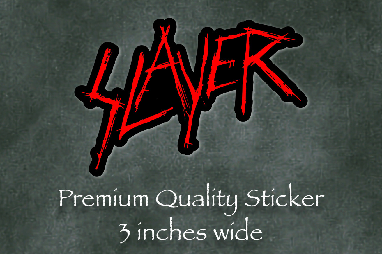 SLAYER Premium Die Cut Vinyl Decal Sticker Thrash Metal Tom Araya FREE SHIPPING