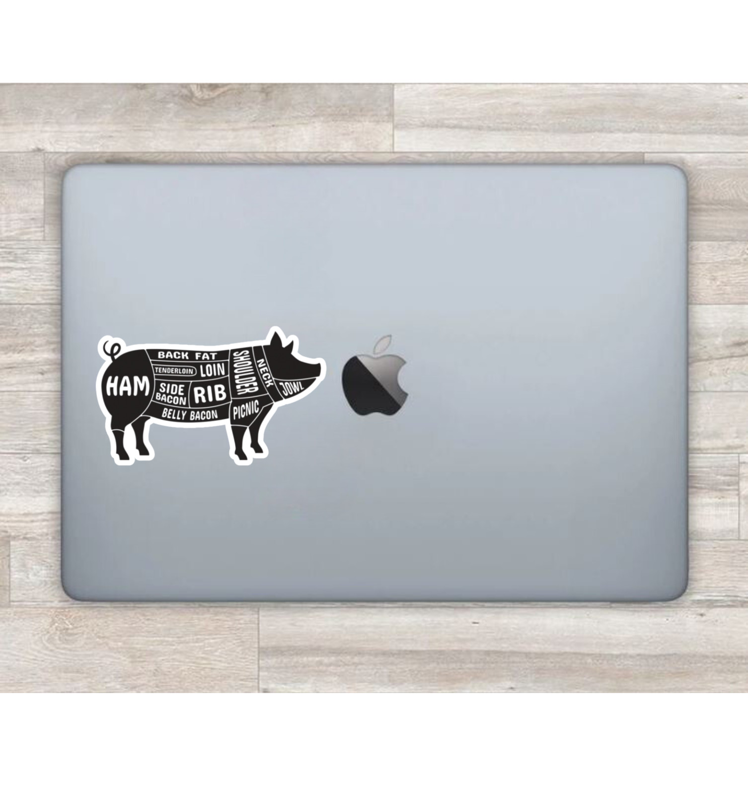 Pork Pig Parts Fridge Magnet or Laptop Sticker