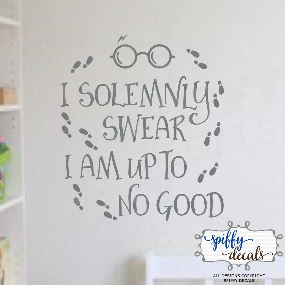 I Solemnly Swear I Am Up To No Good Footprints Vinyl Wall Decal HARRY POTTER