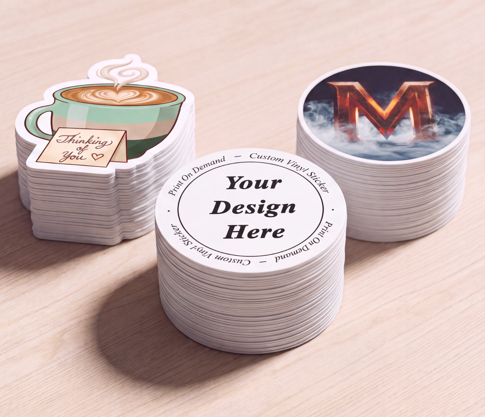 Custom matte vinyl stickers | scratch & water resistant | flexible