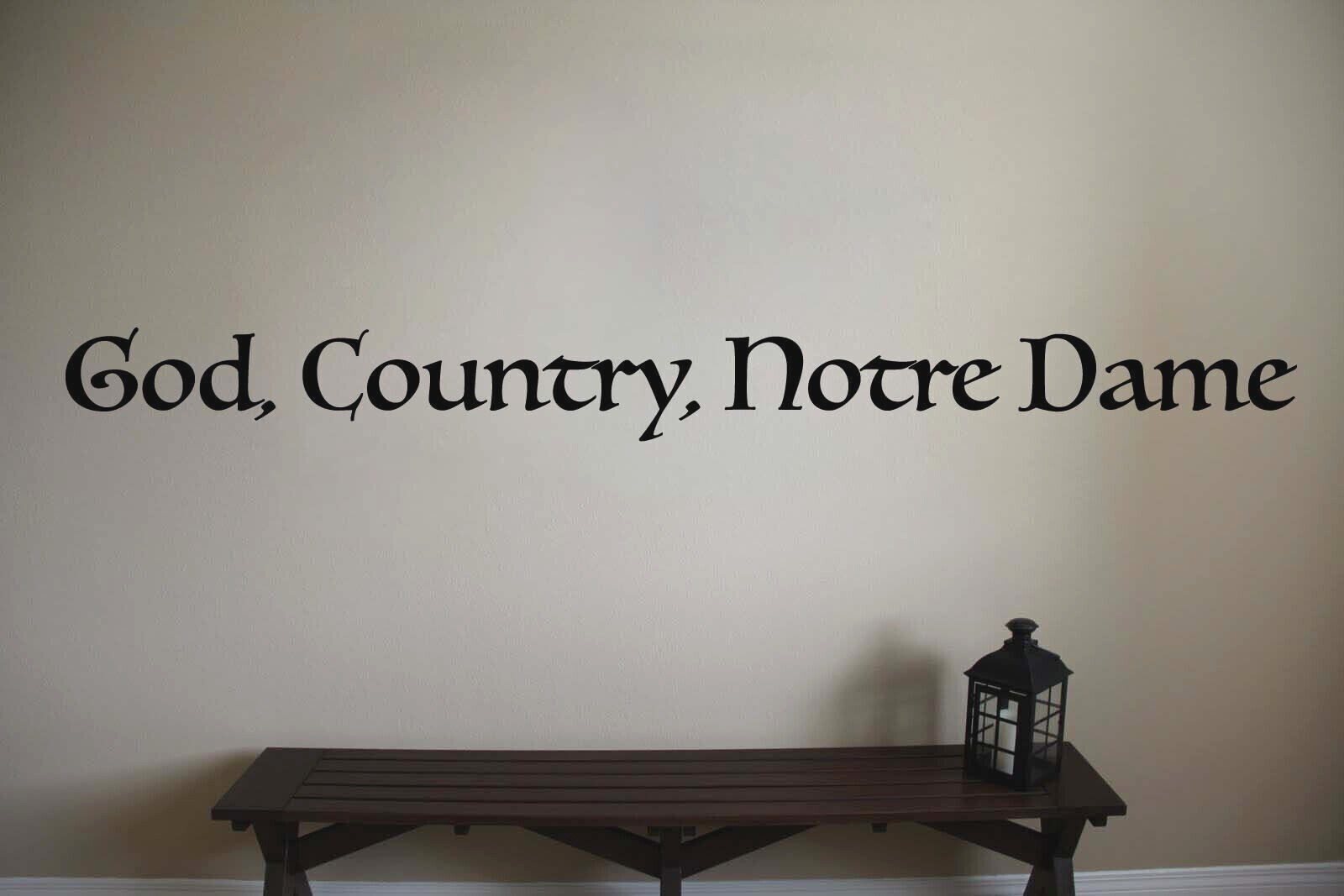 God Country Notre Dame Football Quote Vinyl Wall Sticker Decal (b)