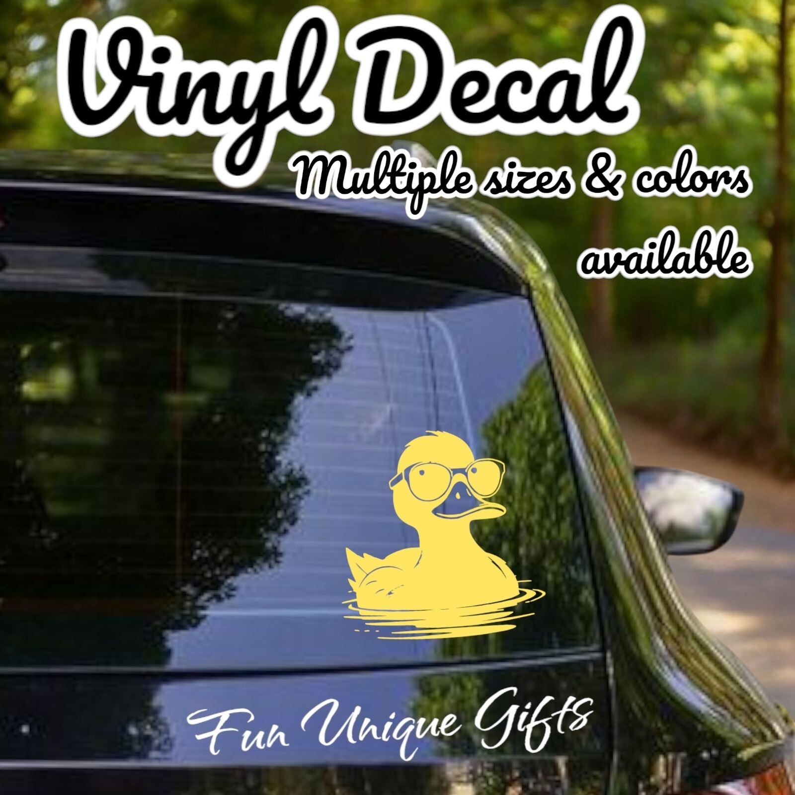 Duck with Sunglasses Vinyl Decal Sticker -Multiple Colors & Sizes- FREE SHIPPING