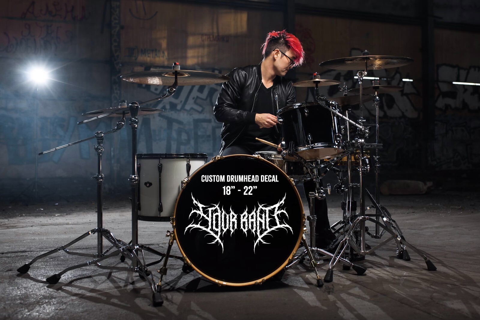 Custom Bass Drum Decal – Design Your Own Bass Drum Head for Your Band