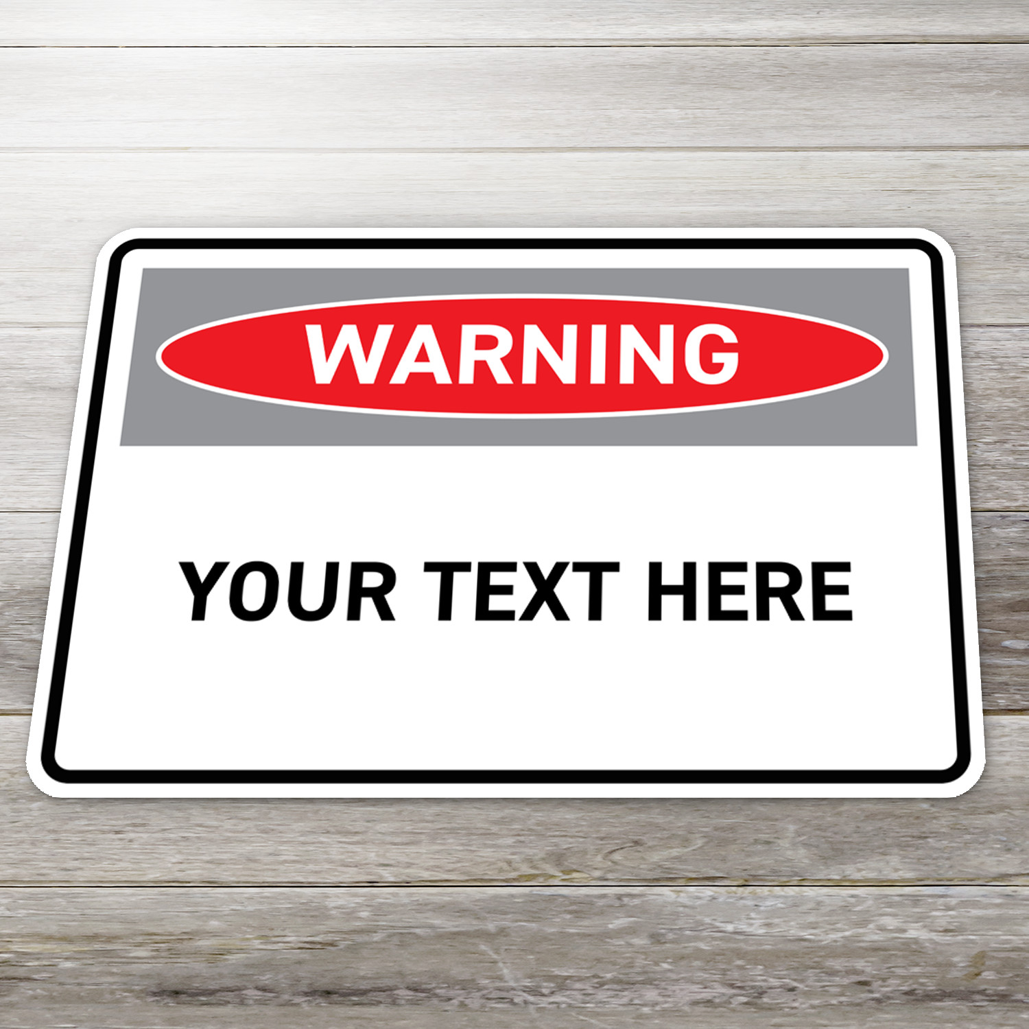 Create Your Own Warning Sign Sticker Waterproof Vinyl Industrial Decal 3"-15"