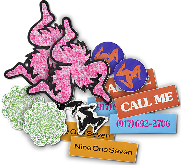 CALL ME 917 FA22 14 PK ASSORTED STICKERS