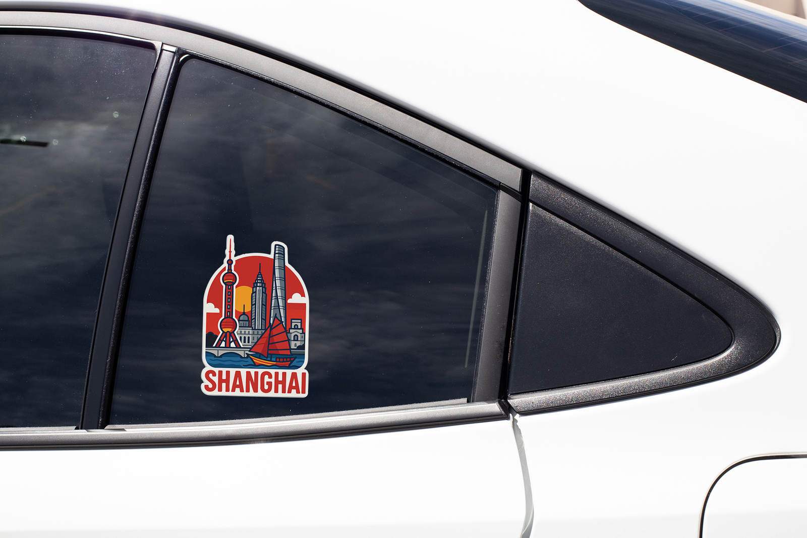 Shanghai Sticker Decal Vinyl Die-Cut City Skyline Landmark Design