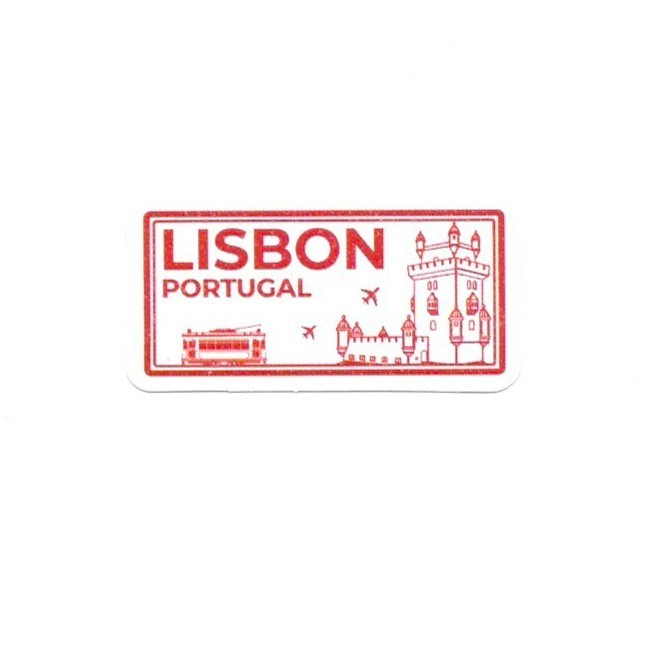 Lisbon Portugal Vinyl Sticker Belem Tower Tram Travel Souvenir Laptop Gift Art