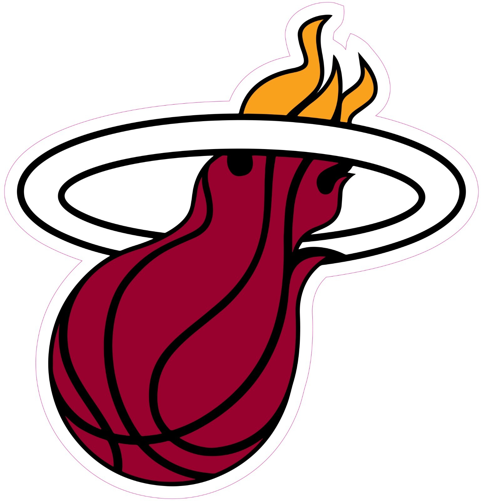 Miami Heat Basketball Vinyl Decal Sticker Car Truck Bumper Tumbler Mug