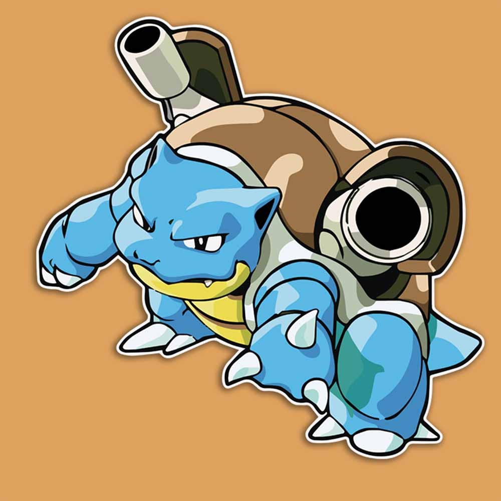 Pokemon Blastoise Anime Vinyl Sticker – Car Window Decal | USA Made | Sizes