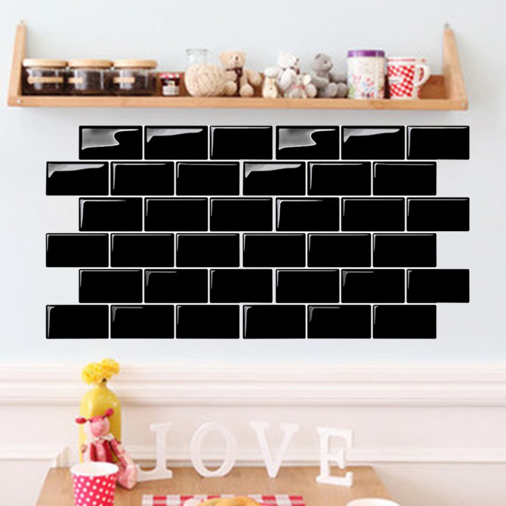 Self- Adhesive Brick Wallpaper Removable Faux Peel and Stick Decals