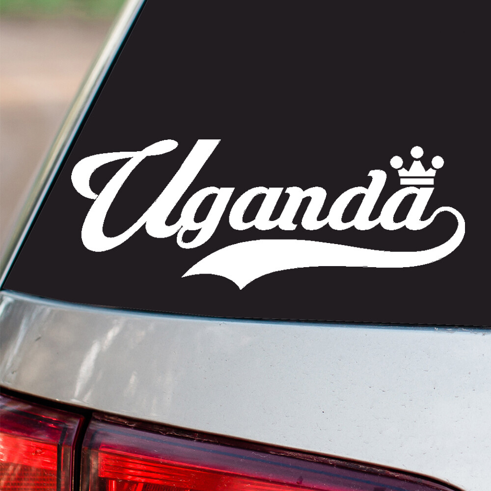 Uganda Sticker Country Pride all sizes chrome and regular vinyl colors