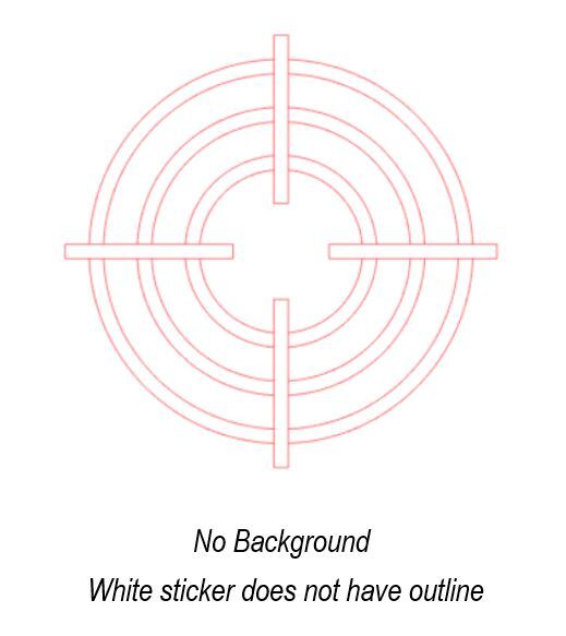 Bullseye Sticker PICK SIZE COLOR Vinyl Decal Target Range Crosshair Car Bumper