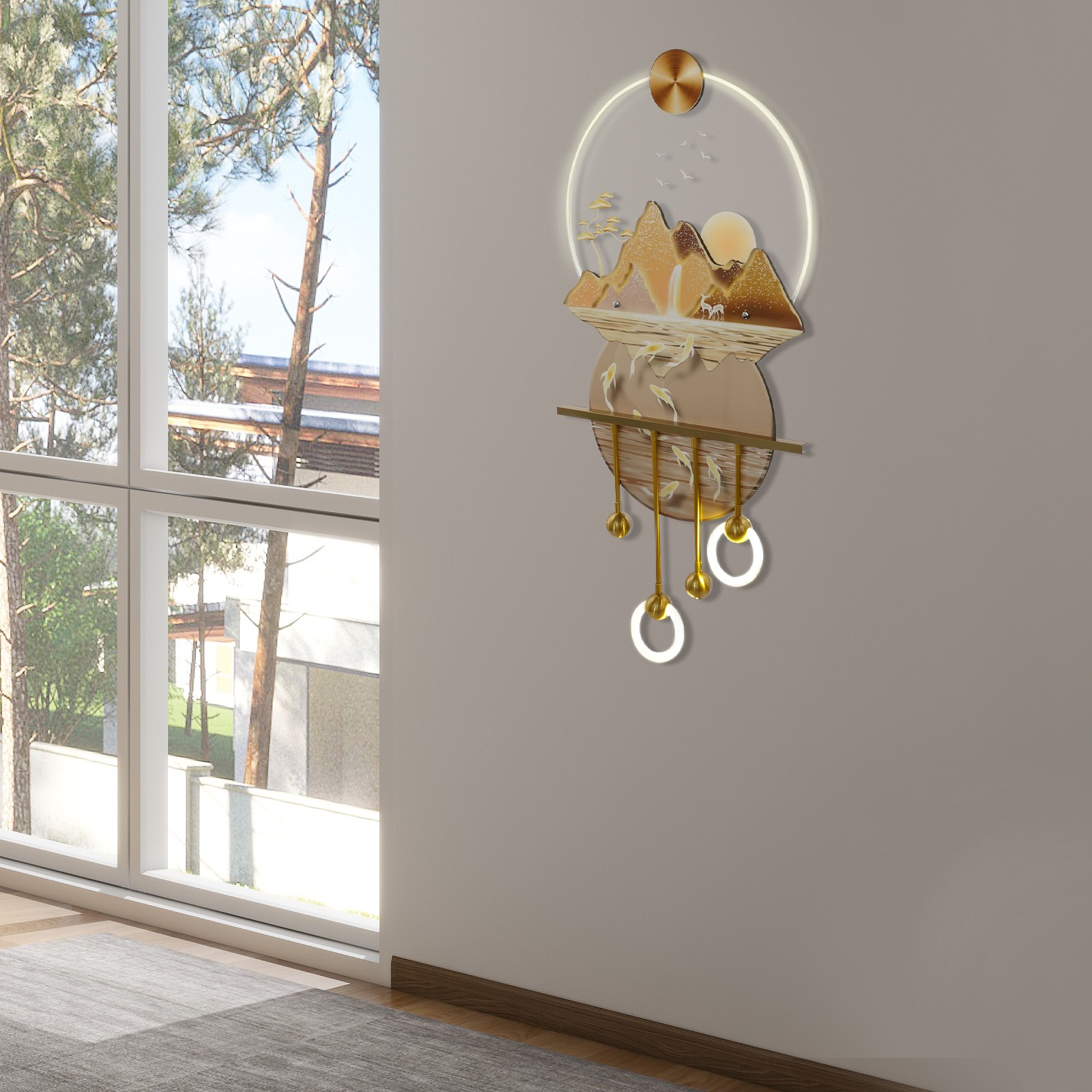 Wall Art Decor with Warm Led Light Art Decor Wall Art Decor for Living Rooms