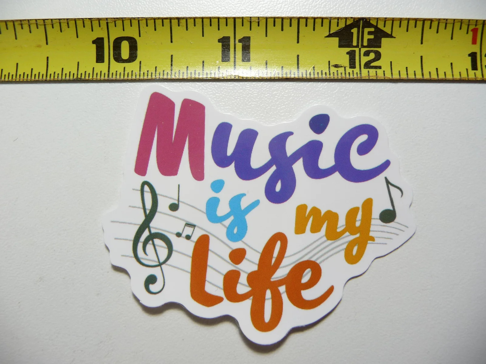 MUSIC IS MY LIFE DIP SMALL STICKER DECAL MUSICAL FAN CONCERT FUN SCRAPBOOKING