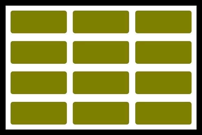 Rectangle Polka Dot Vinyl Decals Waterproof Outdoor Multiple Colors and Sizes