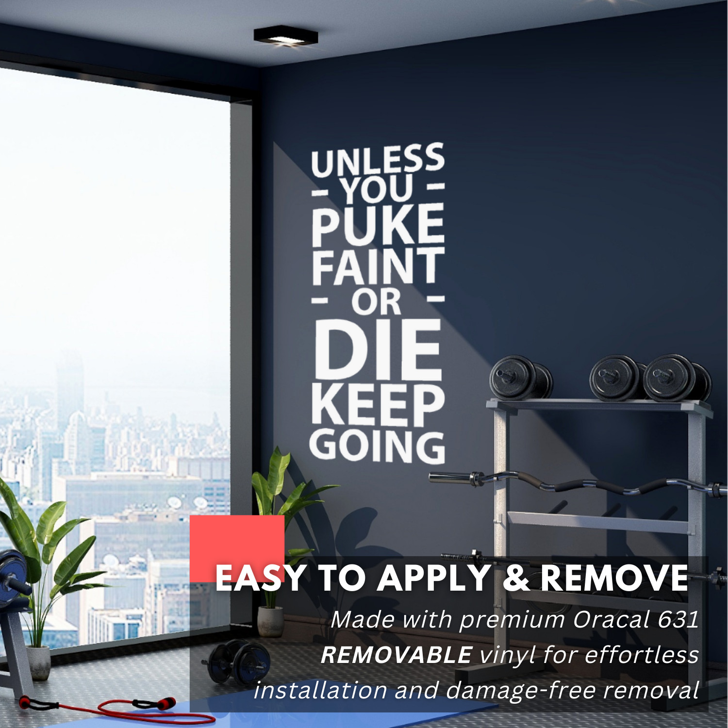 Gym Motivational Inspirational Wall Decal Sticker Quote Home Vinyl Decor