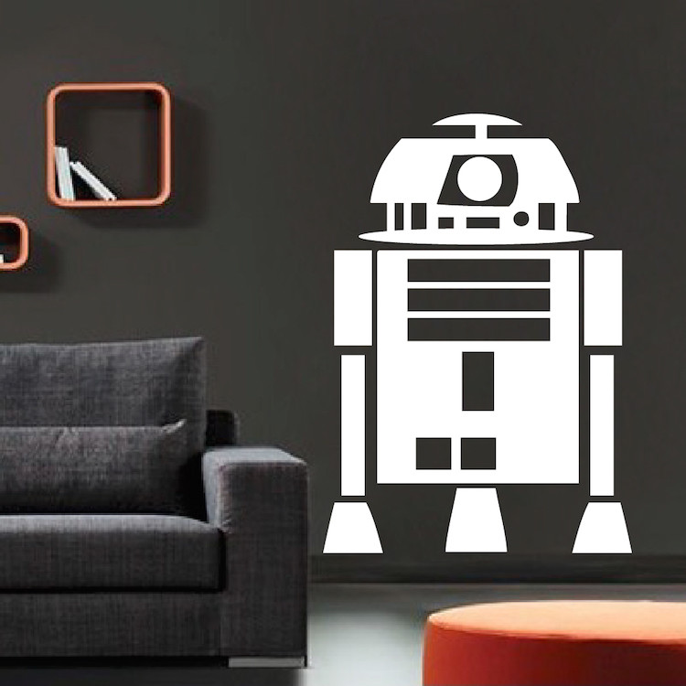R2D2 Droid Wall Decal Star Wars Wallpaper Mural Vinyl The Last Jedi Design, g66
