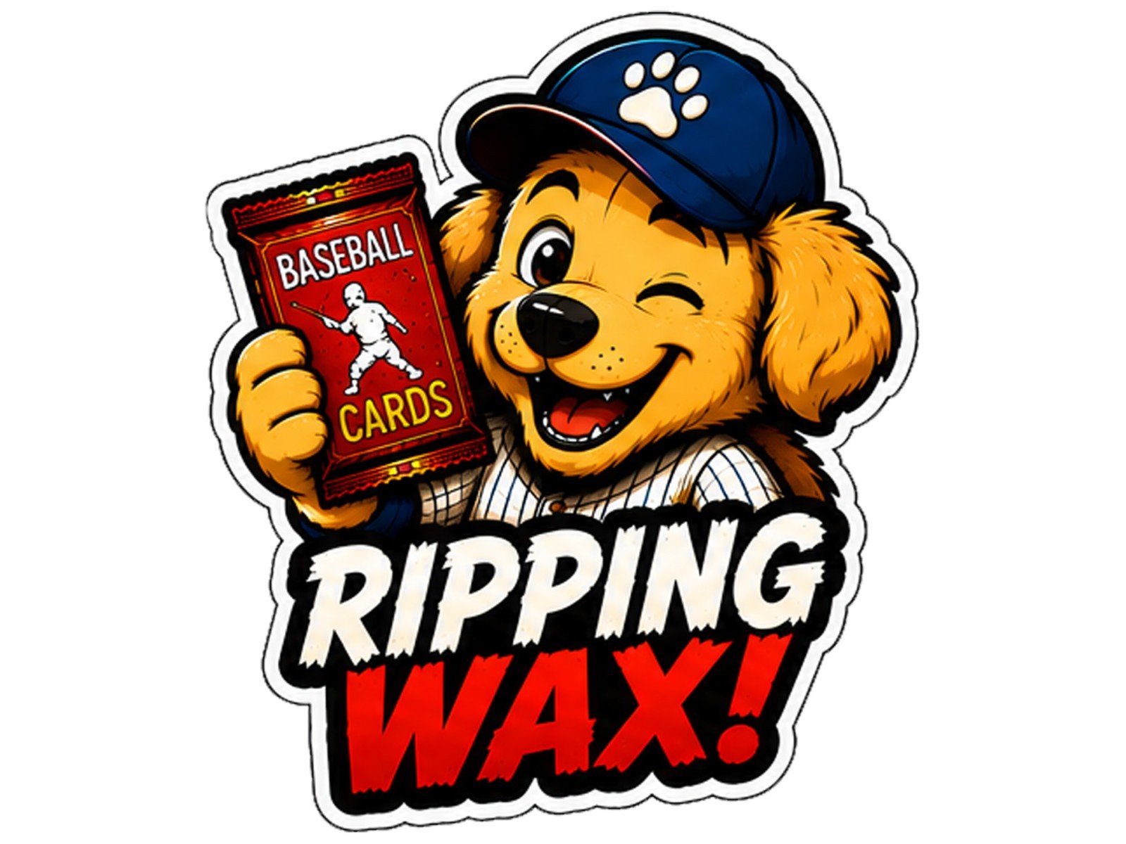 Pack Dog Decal Sticker Trading Card Pack Opening Sticker Car Window Bottle