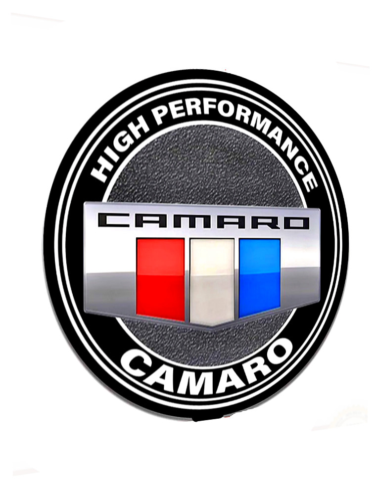 Chevy Camaro Car Sign Sticker Vintage Replica Classic Automobile Round 5 Sizes