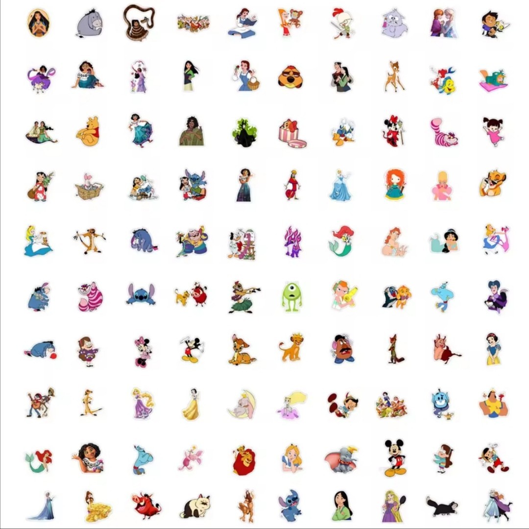 20 PCS Disney Unofficial Movies Shows Characters Cartoon Mix Stickers BRAND NEW
