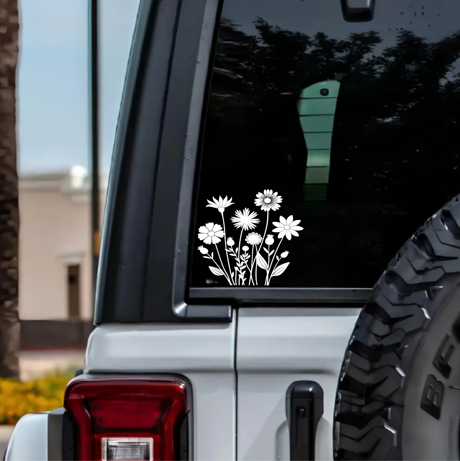 Wildflower Decal,Car Decal Gift for Plant Lovers, Plant Lover Sticker size 7in
