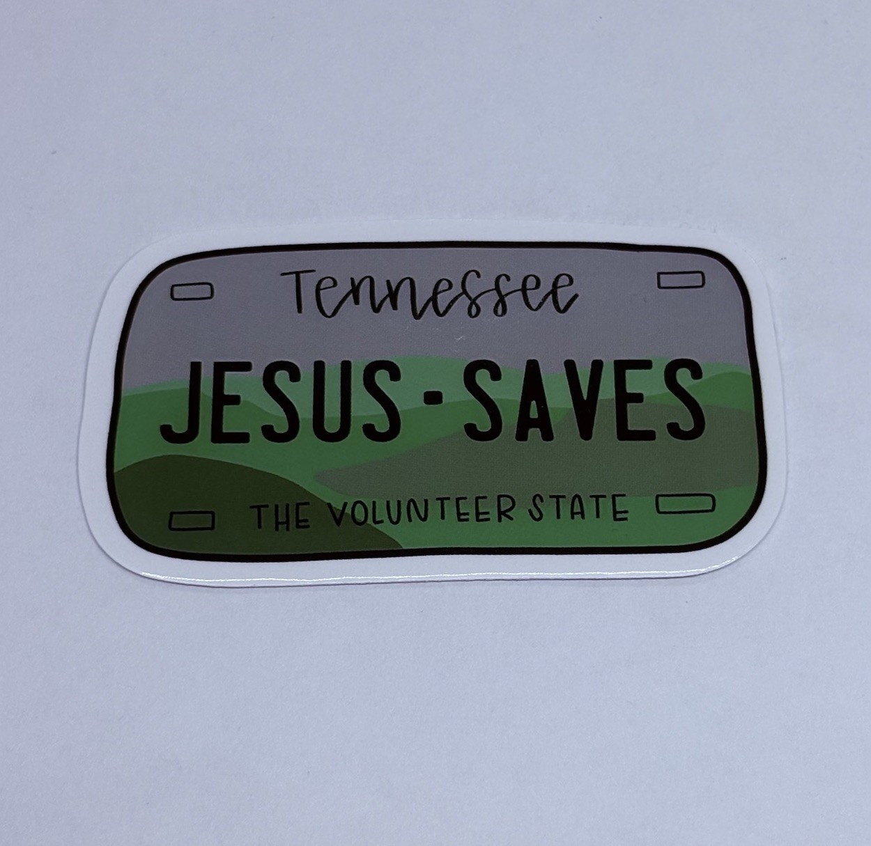 Tennessee Novelty License Plate Sticker “Jesus Saves” Decal Vinyl Souvenir Tc6