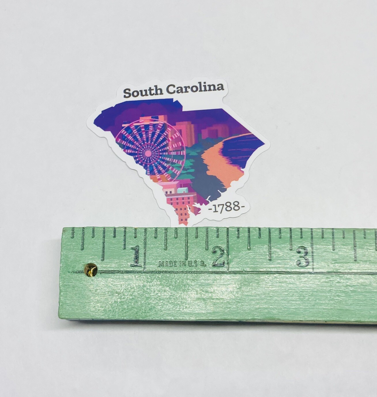 South Carolina State 1788 Sticker Decal Vinyl USA Travel Souvenirs Journal Tc6