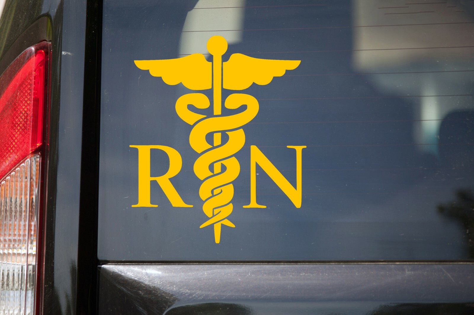 RN with CADUCEUS SYMBOL Vinyl Decal – Registered Nurse Hospital ER ICU Doctor