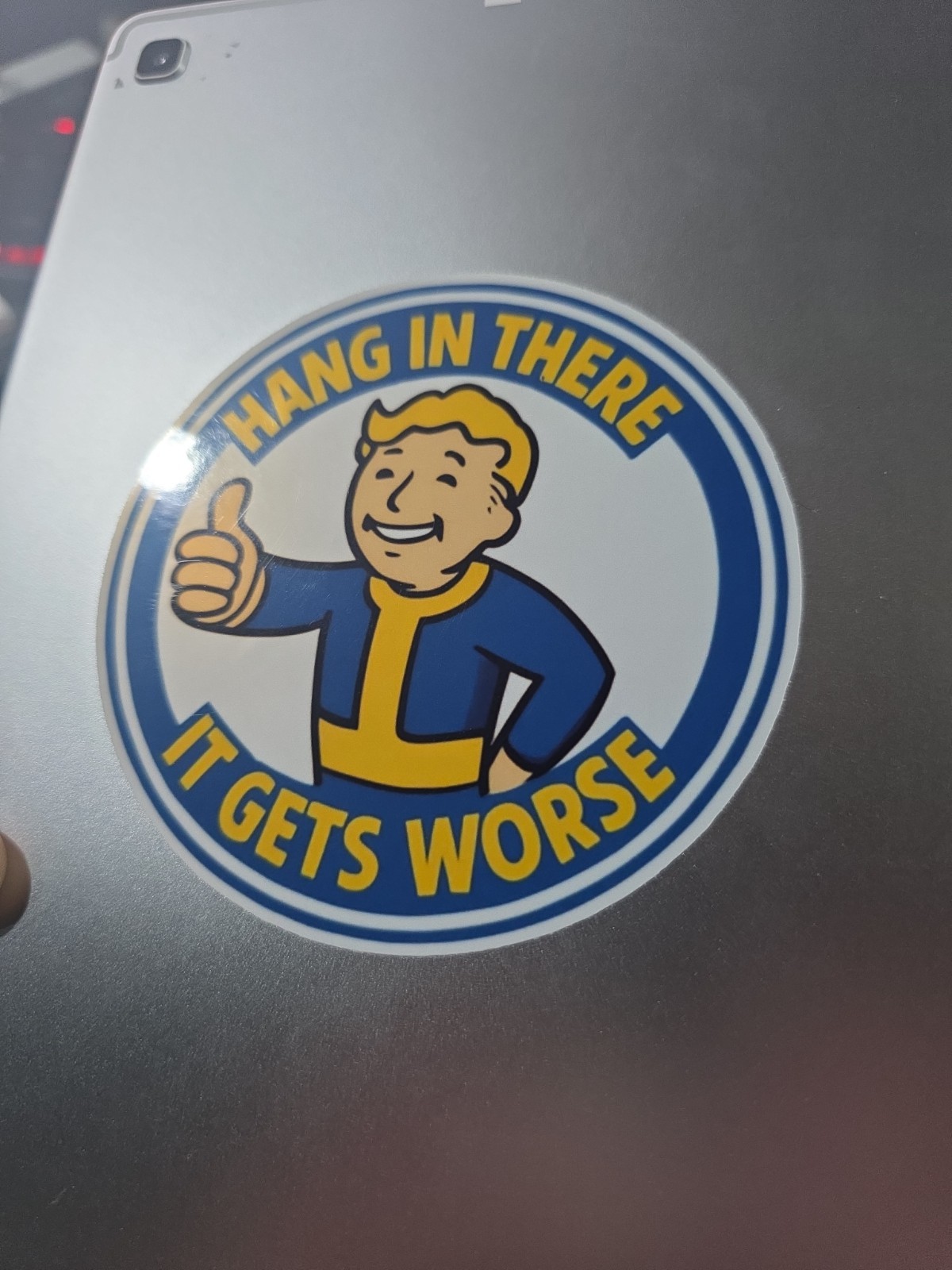 Fallout Vault Boy 4"x4" Dont Worry Sticker High Gloss Vinyl Decal Print