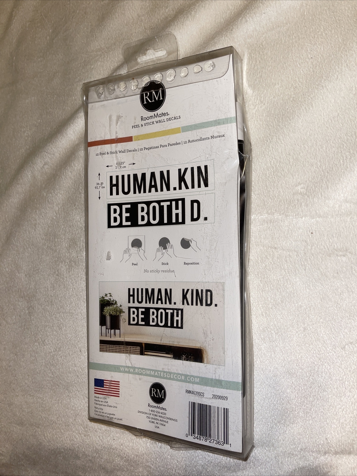 HUMAN KIND BE BOTH Wall Decals Easy Remove Reusable Stickers Room Decor
