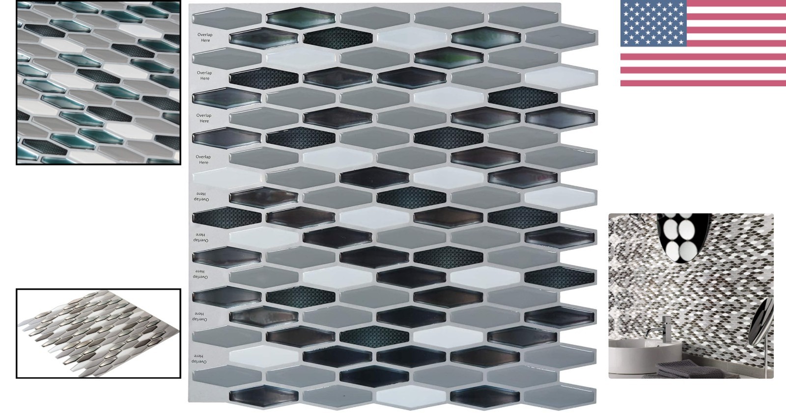 Fadeless 12" x 12" Peel and Stick Marble Panels – Pack of 6 for Effortless Decor