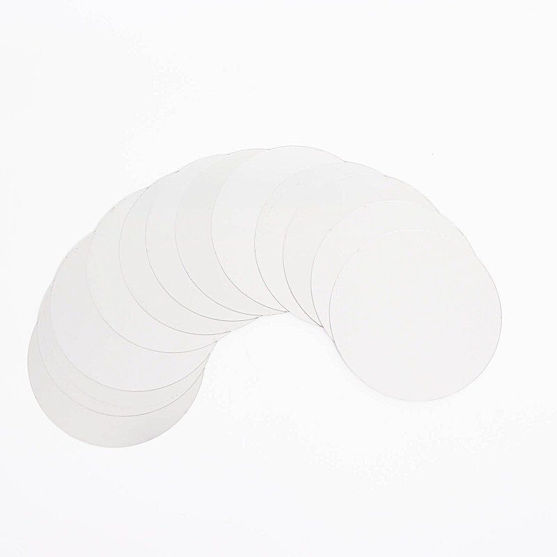 Round 12 Silver 6" MIRROR STICKERS Acrylic WALL DECALS Dorm Rooms Decorations