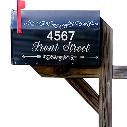 10 Sheets Mailbox Numbers Street Address Vinyl Decal White Waterproof Mailbox