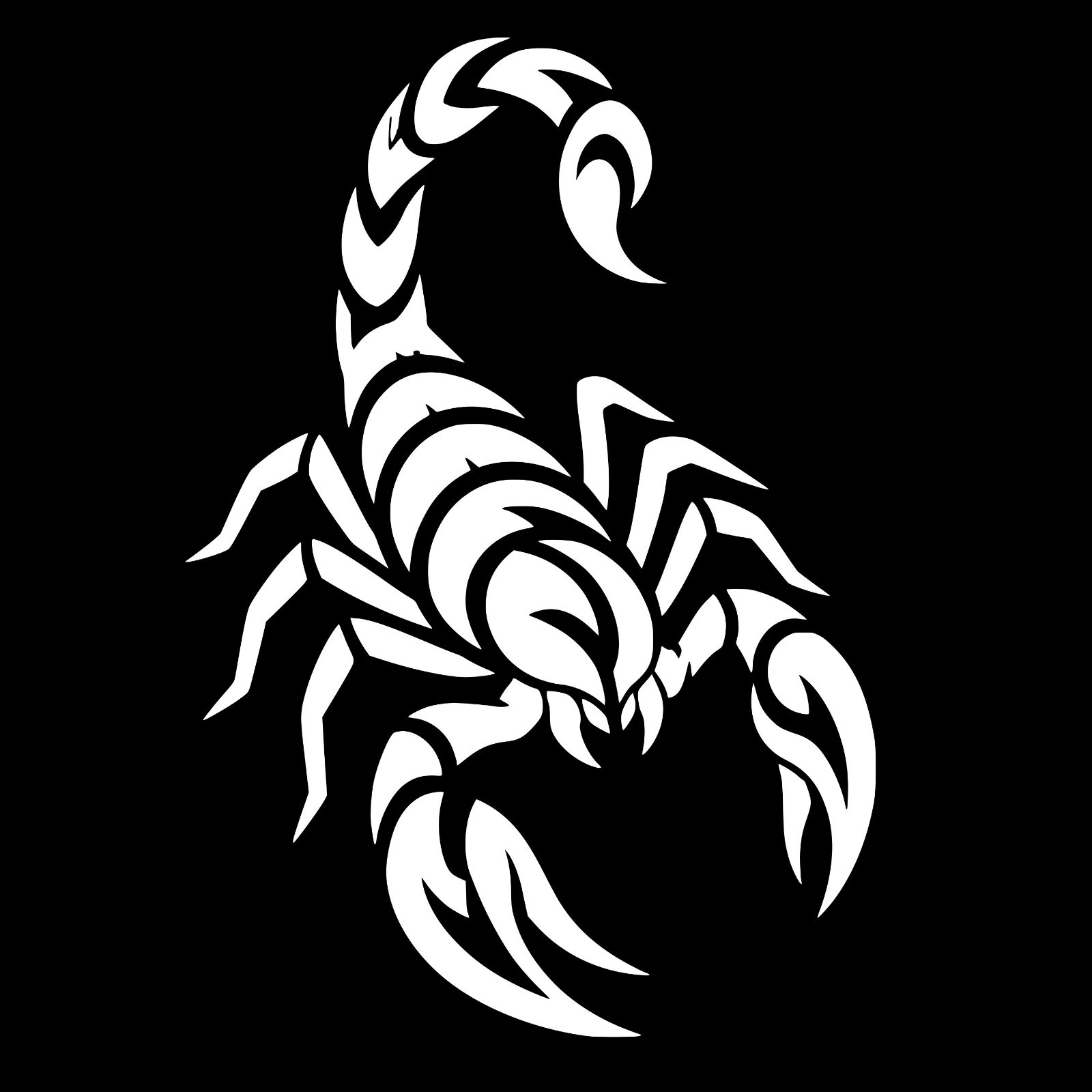 Tribal Scorpion Silhouette – Scorpion Decal Sticker Car Window Laptop