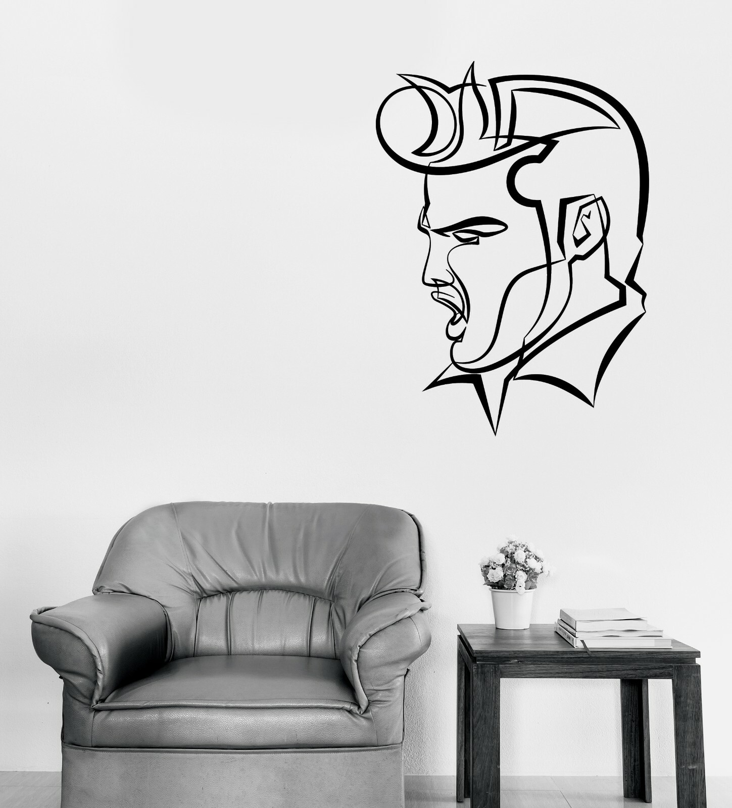 Vinyl Wall Decal Artistic Popular Singer Musician Portrait Elvis Presley (n1649)