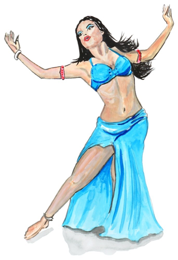 Decal Vinyl Sticker Belly Dancer Made in USA