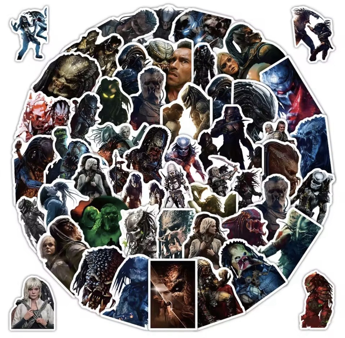 Movie Warrior Style Stickers 50pc Predator Theme Badlands Stickers FREE SHIPPING