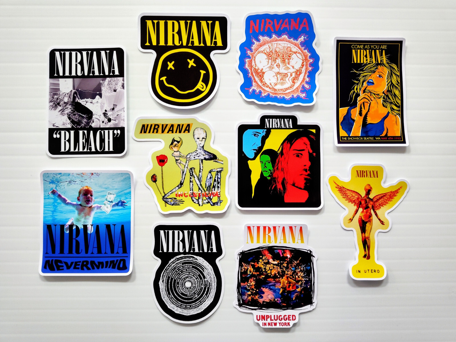 Sticker Pack (10 Vinyl Stickers) 90s Alternative Grunge Rock Seattle Band