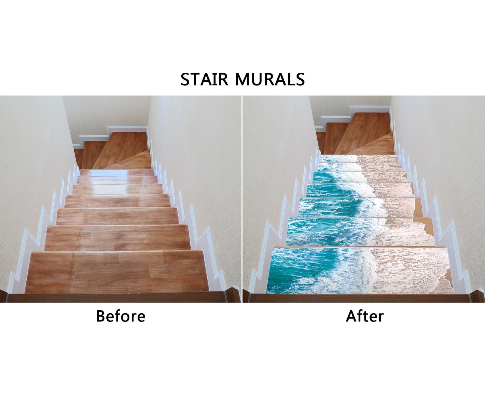 3D Dark Sea E001 Stair Risers Decoration Photo Mural Vinyl Decal Wallpaper E
