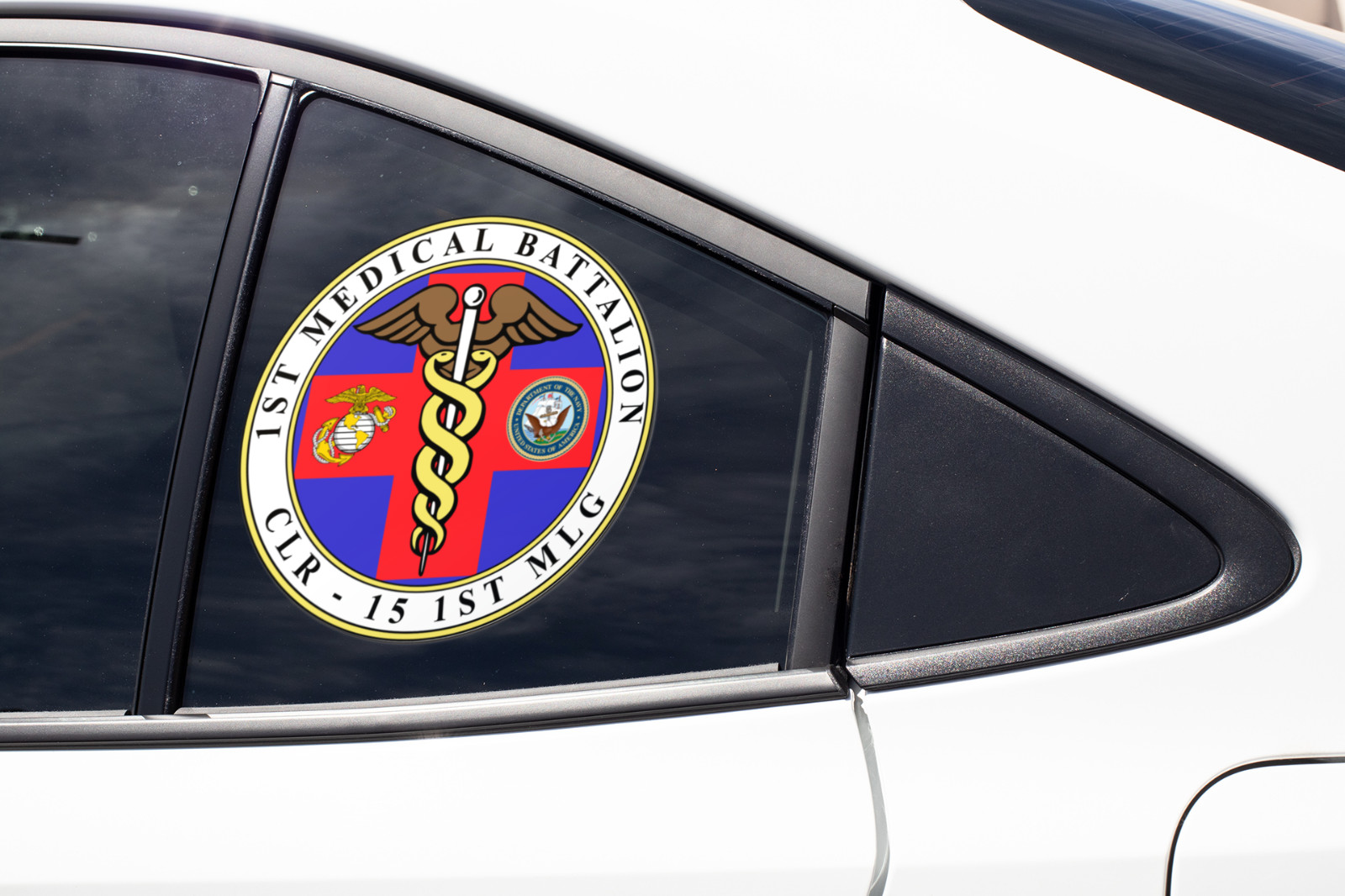US Marine Corps Badge Sticker 1st Medical Battalion