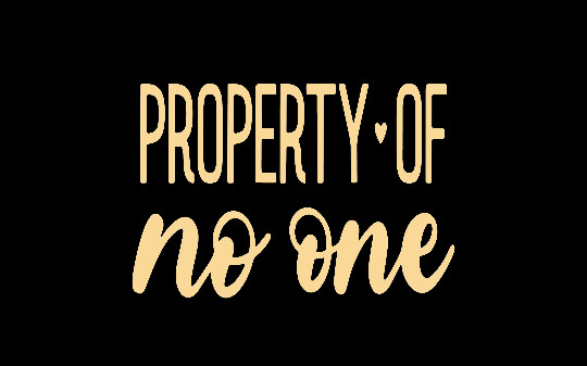 Property Of No One Vinyl Decal